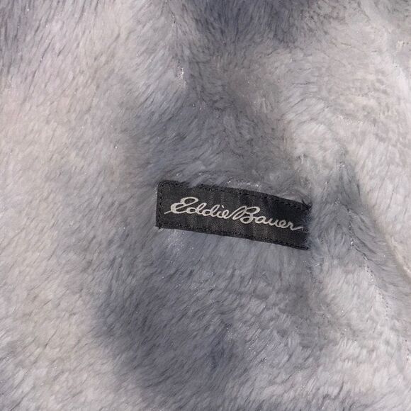Eddie Bauer Kids ☁️ SOFT Fleece Jacket - reversible Gray and White - Picture 3 of 12